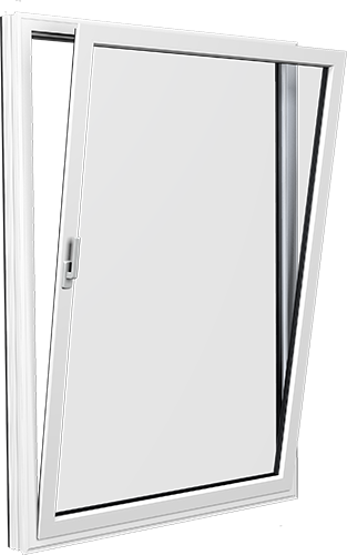 White PVC tilt & turn window